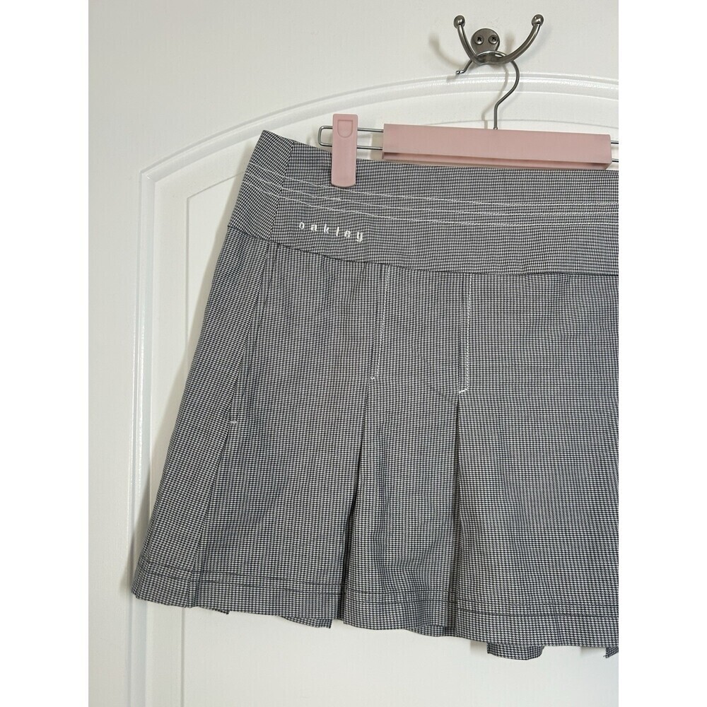 Vintage 90s Y2K Oakley Pleated Plaid Mini Skirt Size L tennis preppy athletic - Picture 4 of 12